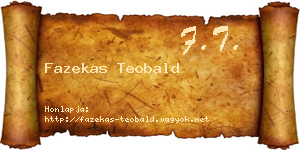 Fazekas Teobald névjegykártya